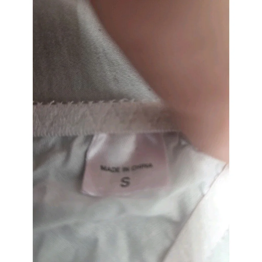 Y2K Victoria's Secret White Sheer Eyelet Babydoll & Thong Set Pink Tag Size S
